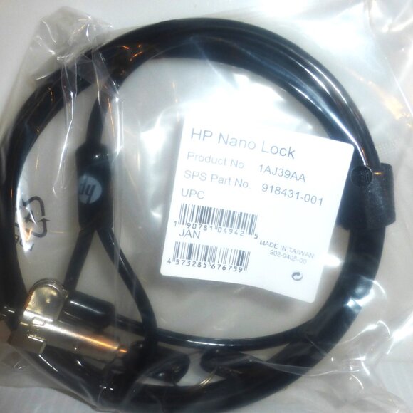 BSM - HP NANO LOCK 1AJ39AA Keyed 6ft Cable LOCK Your NOTEBOOK Tablet - Picture 2 of 4